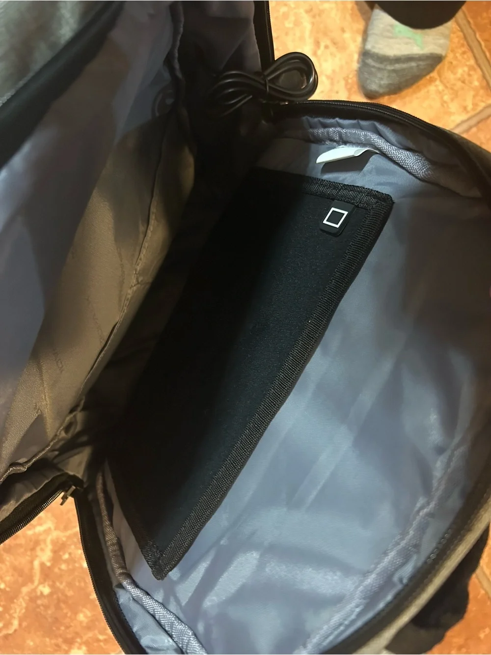 N/A grey backpack